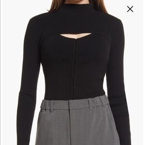 NWT Open edit cutout detail cotton detail corset top